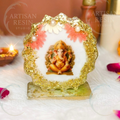 Ganesh Standee with Flowers- READY TO SHIP
