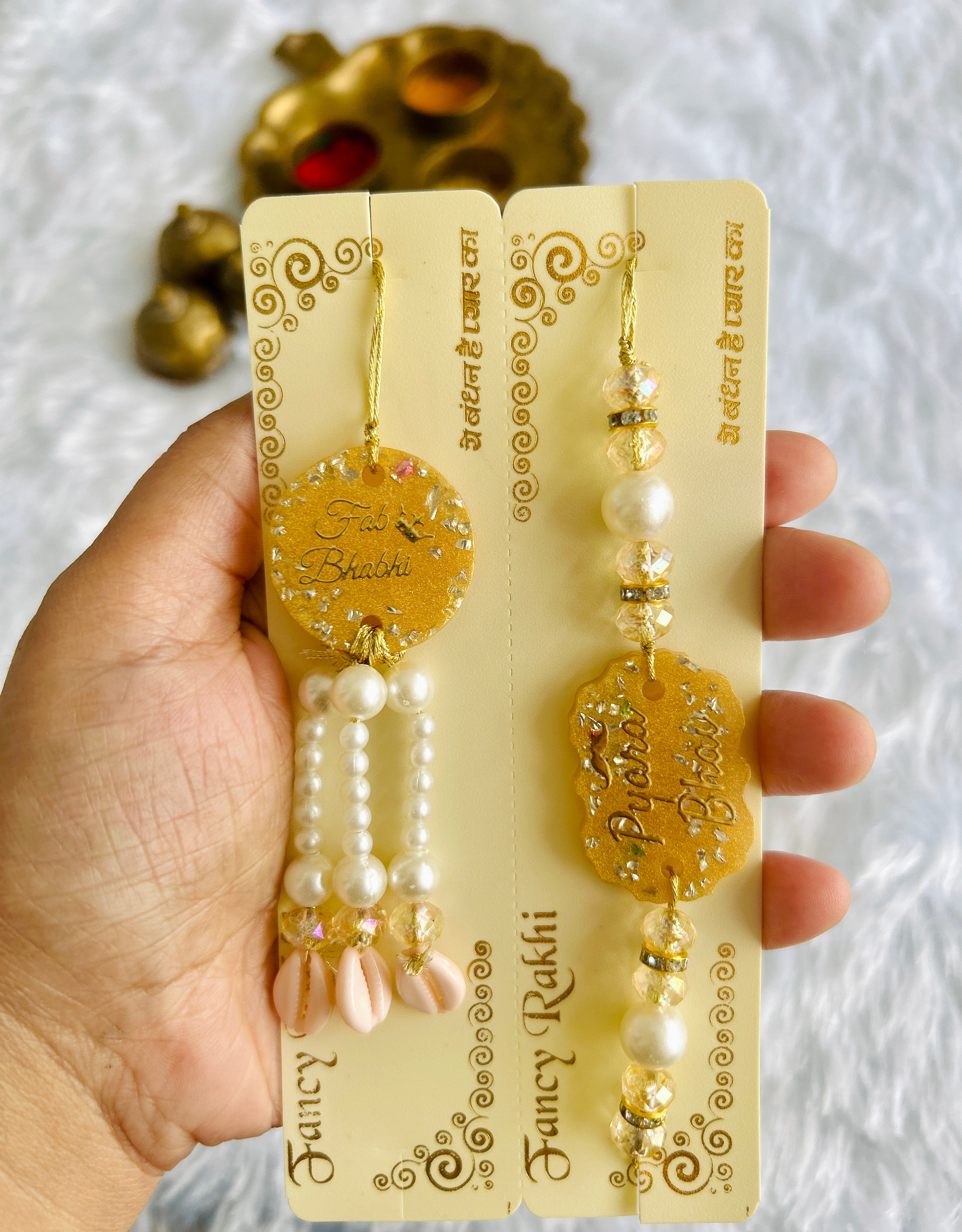 Resin Lumba Rakhi (Couple Rakhi)-READY TO SHIP